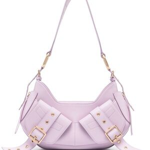 Biasia. Leather Self. CTN lined. Lavender. Exquisite Golden Hardware.